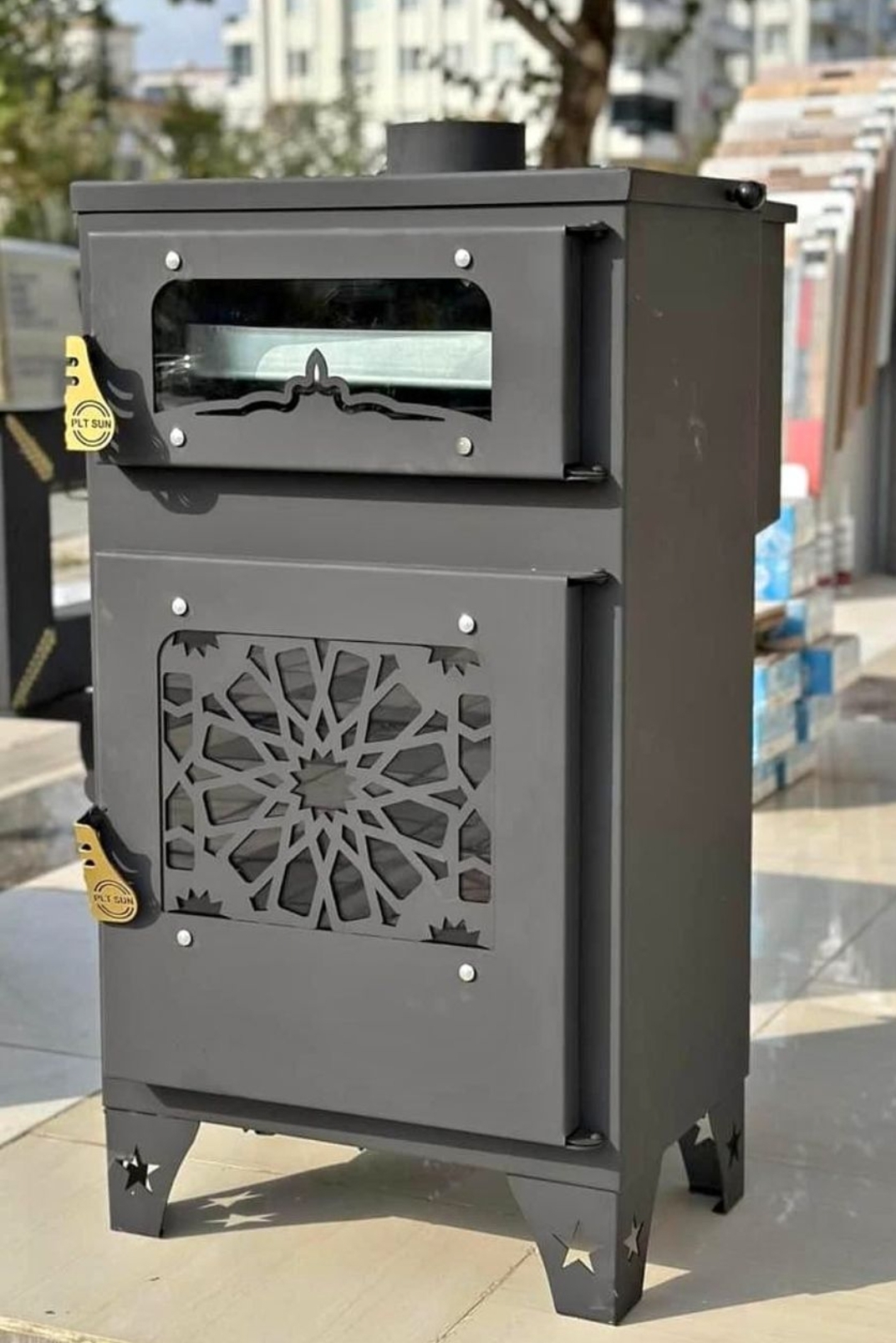  8 KW MANUEL ELEKTİRKSİZ, FIRINLI  PELET SOBA